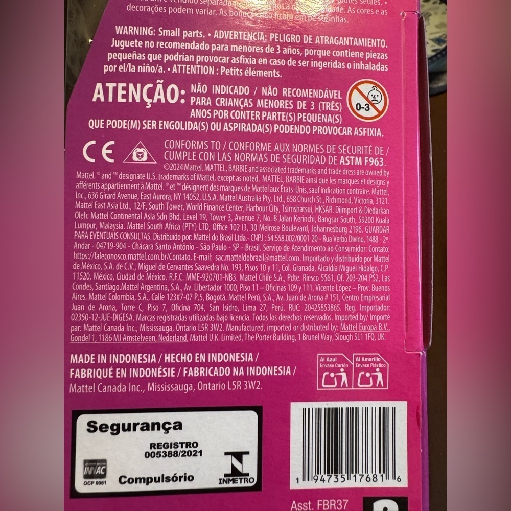 2024 Mattel AFB (American Foundation For The Blind) Barbie HRH17 NEW IN BOX - Picture 9 of 9